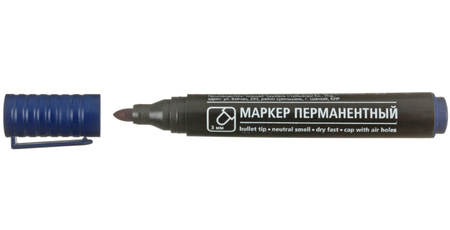 Маркер перманентный 526, синий Маркер перманентный 526, синий