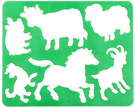 Трафарет фигурный для рисования «Луч», 200*165 мм, «Домашние животные»