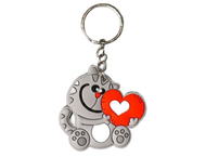 Брелок резиновый «Котик с сердечком»