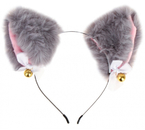 Ободок для волос «Ушки», «Ушки аниме», цвет серый
