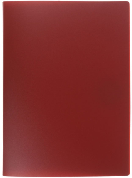 Папка пластиковая c боковым зажимом inФормат, толщина пластика 0,5 мм, красная