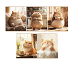 Тетрадь общая А5, 48 л. на скобе BG Cozy Cat, 165×202 мм, клетка, ассорти
