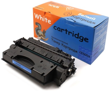 Тонер-картридж White Cartridge CE505X, черный, ресурс 6500 страниц Тонер-картридж White Cartridge CE505X, черный, ресурс 6500 страниц