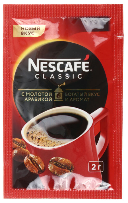 Кофе растворимый Nescafe Classic, 2 г, в стике Кофе растворимый Nescafe Classic, 2 г, в стике