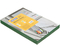 Обложки для переплета картонные OfficeSpace, А4, 100 шт., 230 г/м2, зеленые, тиснение «под кожу»