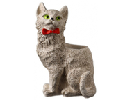 Фигура гипсовая «Кот с бантом» (подставка для мелочей)