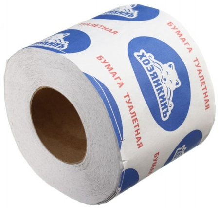Бумага туалетная «Хозяйкинъ», 1 рулон, ширина 87 мм, «54», белая
