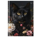 Книжка записная «Бизнес-блокнот» BG А6 (64 л.), 110×150 мм, 64 л., клетка, «Кот и цветы»