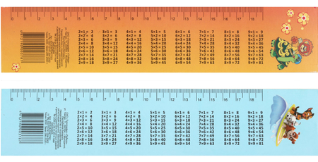 Закладка картонная «Типография «Победа», 50*240 мм, «Таблица умножения», ассорти