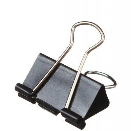 Зажим для бумаг Lite, 32 мм, до 140 л., черный Зажим для бумаг Lite, 32 мм, до 140 л., черный