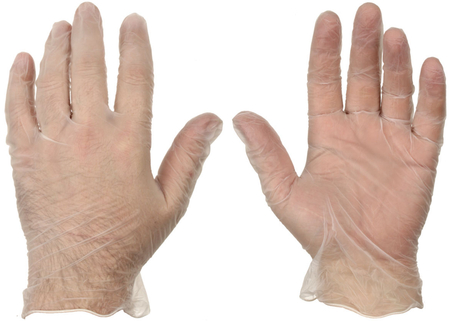 Перчатки виниловые неопудренные одноразовые Aviora, размер XL, 50 пар (100 шт.), прозрачные