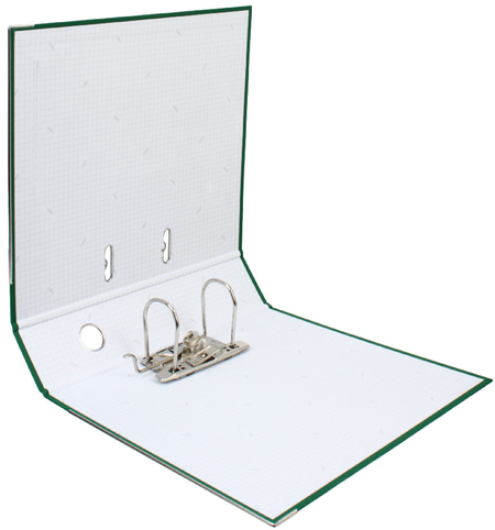 Папка-регистратор Deli «Эко» с односторонним ПВХ-покрытием, корешок 75 мм, темно-зеленый