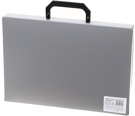 Портфель пластиковый Berlingo Standart, 370*250*40 мм, серый