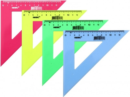 Треугольник пластиковый «Рантис», 12 см, 45°, ассорти (цена за 1 шт.)