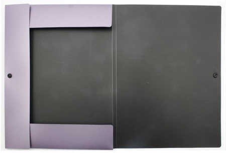 Папка-конверт пластиковая на кнопке Forpus, толщина пластика 0,45 мм, фиолетовый металлик