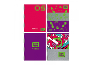 Тетрадь общая А5, 48 л. на гребне BG Simply Urban, 165×205 мм, клетка, ассорти