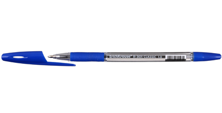 Ручка шариковая Erich Krause R-301 Classic, корпус прозрачный, стержень синий