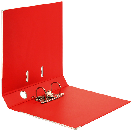 Папка-регистратор inФормат с двусторонним ПВХ-покрытием , корешок 55 мм, красный