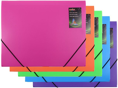 Папка-короб пластиковая на резинке Colourplay, толщина пластика 0,7 мм, ассорти
