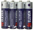 Батарейки солевые Eleven, AA, R6, 1.5V, 4 шт.