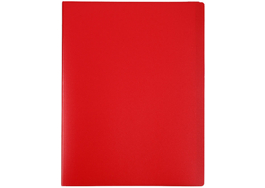 Папка пластиковая на 20 файлов «Стамм», толщина пластика 0,5 мм, красная