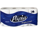 Бумага туалетная Papia Professional, 8 рулонов, ширина 95 мм, белая