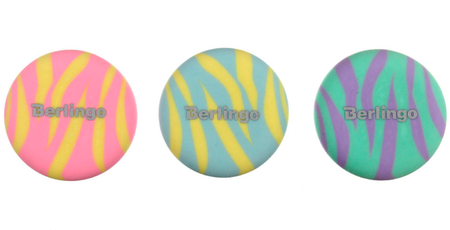 Ластик Berlingo Zebra, 36*36*11 мм, ассорти