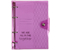 Тетрадь общая А5, 120 л. на кольцах Jelly Book. Colorful, 140*200 мм, клетка, «№5», фиолетовая