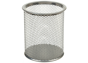 Стакан для канцелярских принадлежностей «Стамм», 100×90 мм, серебристый Стакан для канцелярских принадлежностей «Стамм», 100×90 мм, серебристый