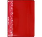 Папка пластиковая на 30 файлов «Бюрократ», толщина пластика 0,65 мм, красная