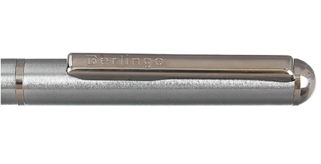 Ручка подарочная перьевая Berlingo Silver Prestige, корпус серебристый, синяя