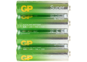 Батарейки щелочные GP Super G-Tech, AA, LR6, 1.5V, 4 шт. Батарейки щелочные GP Super G-Tech, AA, LR6, 1.5V, 4 шт.