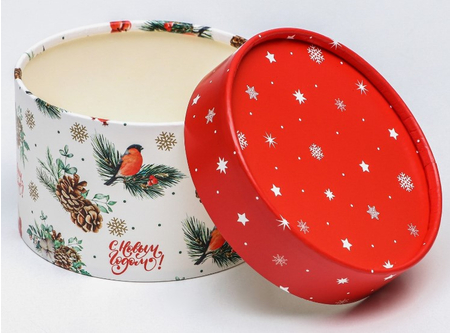 Коробка подарочная с крышкой (завальцованная, без окна), 13*8,5 см, «Снегирь на веточке» Коробка подарочная с крышкой (завальцованная, без окна), 13*8,5 см, «Снегирь на веточке»
