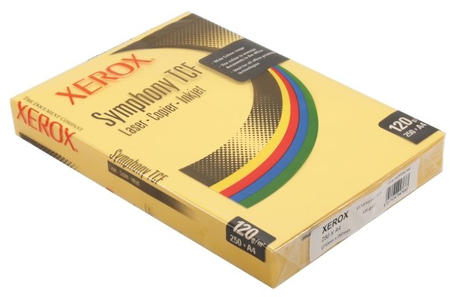 Бумага офисная цветная Xerox Symphony TCF, А4 (210*297 мм), 120 г/м2, 250 л., ярко-желтая