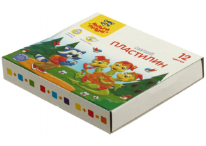 Пластилин мягкий «Енот в сказке», 12 цветов, 120 г.