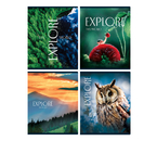 Тетрадь общая А5, 48 л. на скобе BG Explore, 160×205 мм, клетка, ассорти