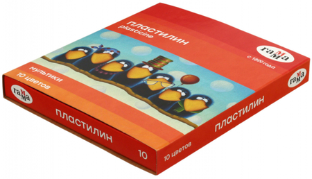 Пластилин «Мультики», 10 цветов, 200 г, со стекой Пластилин «Мультики», 10 цветов, 200 г, со стекой