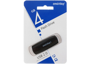 Флеш-накопитель SmartBuy Scout (2.0), 4 Gb, корпус черный