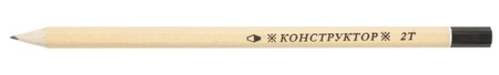 Карандаш чернографитный «Конструктор», твердость грифеля 2Т, непрокрашенный, с декоративным наконечником Карандаш чернографитный «Конструктор», твердость грифеля 2Т, непрокрашенный, с декоративным наконечником