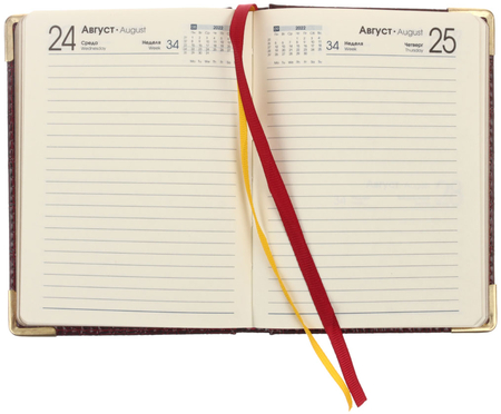 Ежедневник датированный на 2022 год Business Premium (А6), 110*145 мм, 176 л., Grand Croco, бордовый