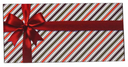 Открытка-конверт «Дарите счастье», 80*165 мм, «Универсальный. Полоски»