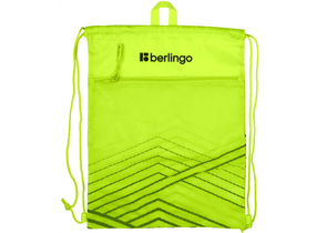 Мешок для обуви Berlingo с ручкой, 360×470 мм, Green Geometry