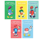 Блокнот на склейке BG А7, 65×110 мм, 48 л., клетка, «Твой спорт», ассорти