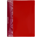 Папка-скоросшиватель пластиковая с пружиной «Бюрократ», толщина пластика 0,7 мм, красная