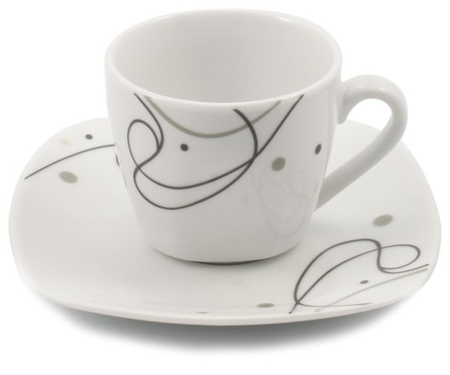 Чашка фарфоровая с блюдцем, 200 мл, «Винтаж»