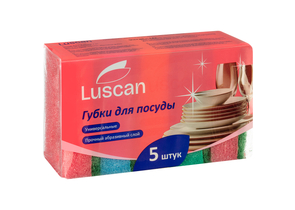 Губки для посуды Luscan, 80×50×26 мм, 5 шт.