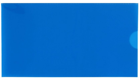 Папка-конверт пластиковая Economix E65, толщина пластика 0,18 мкм, синяя