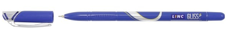 Ручка шариковая Linc Gliss, корпус синий, стержень синий