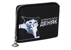 Кошелек детский на молнии 07-01-13/ 07-01-07, 11×2×8,5 см, «Деняк бы», черный Кошелек детский на молнии 07-01-13/ 07-01-07, 11×2×8,5 см, «Деняк бы», черный