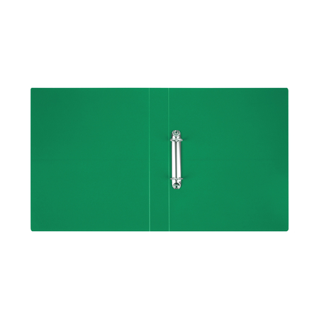 Папка пластиковая на 2-х кольцах «Стамм», толщина пластика 0,5 мм, зеленая